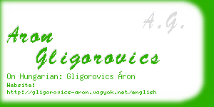 aron gligorovics business card